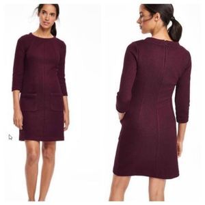 Boden Plum Jacquard Quilted Dress - Sz 4